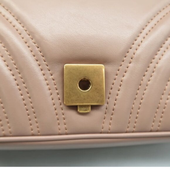 100% Authentic GUCCI GG Marmont Brown Leather Shoulder Bag - Picture 9 of 12